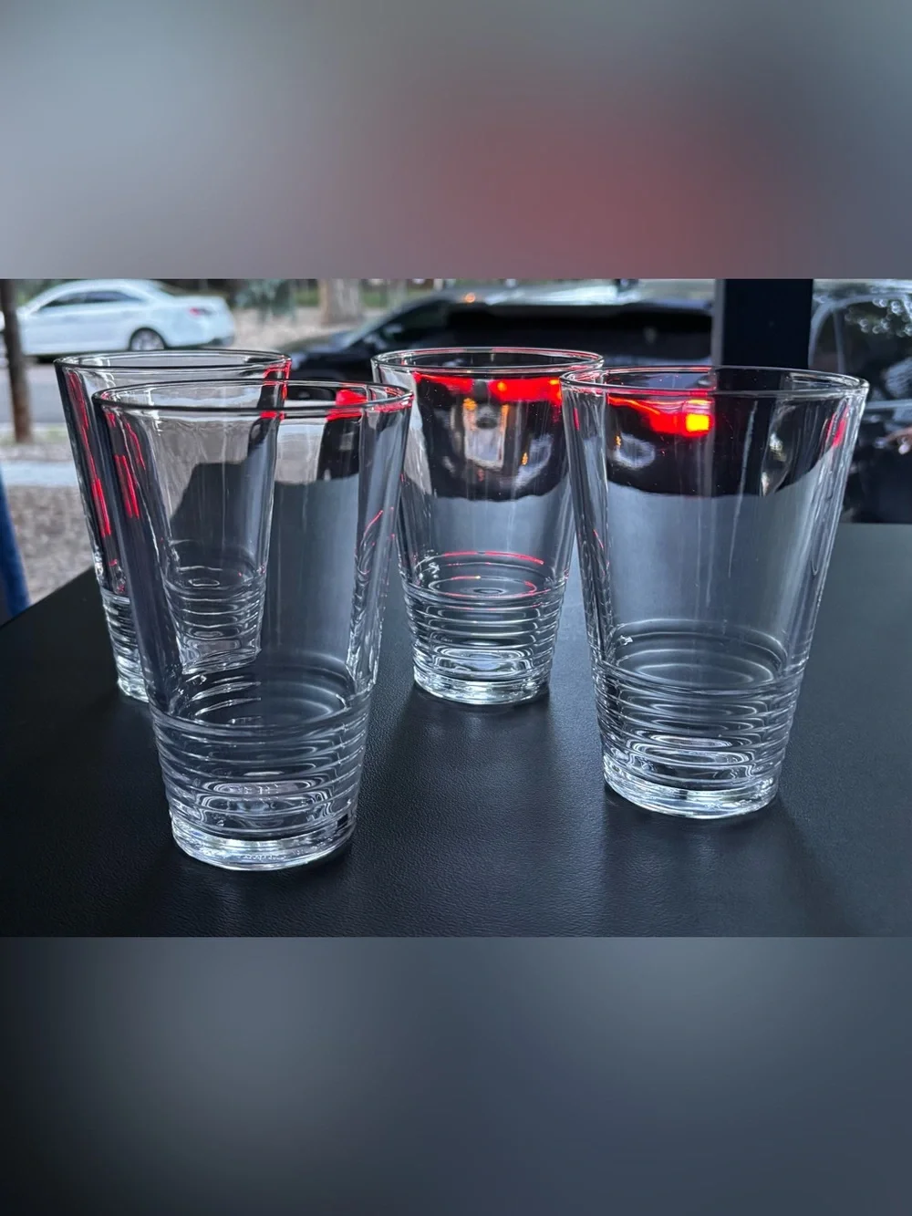 Vintage IKEA Vänlig Clear Glass Tumblers - Set of 4 (Discontinued)